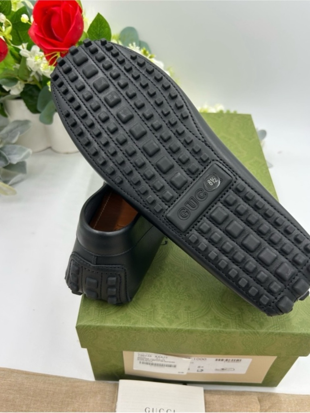 Men's Gucci interlocking G driver loafers size 8.5 fits 9 US made in Italy - Picture 2 of 7
